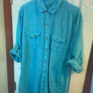 Blue Button-Up Shirt